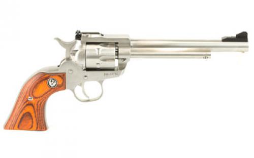 Ruger Single-Six Convertible, Single Action, Revolver, 22LR/22 WMR, 6.5" Barrel, Stainless Steel, Satin Finish, Silver, Hardwood Grips, Adjustable Rear & Ramp Front Sight, 6 Rounds 00626