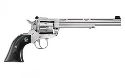 Ruger Single-Six Hunter Convertible, Single Action, Revolver, 22LR/22 WMR, 7.5 Barrel, Stainless Steel, Satin Finish, Silver, Black Laminate Grips, Adjustable Rear & Bead Front Sight, 6 Rounds 00662