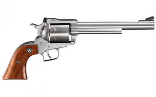Ruger Super Blackhawk Standard, Single Action, Revolver, 44 Magnum, 7.5 Barrel, Stainless Steel, Satin Finish, Silver, Hardwood Grips, Adjustable Rear & Ramp Front Sight, 6 Rounds 00804