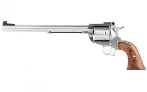Ruger Super Blackhawk Standard, Single Action, Revolver, 44 Magnum, 10.5 Barrel, Stainless Steel, Satin Finish, Silver, Hardwood Grips, Adjustable Rear & Ramp Front Sight, 6 Rounds 00806