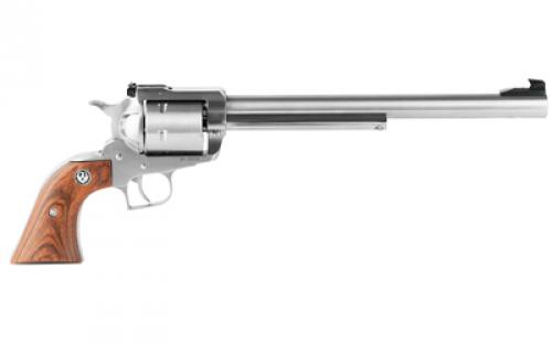 Ruger Super Blackhawk Standard, Single Action, Revolver, 44 Magnum, 10.5" Barrel, Stainless Steel, Satin Finish, Silver, Hardwood Grips, Adjustable Rear & Ramp Front Sight, 6 Rounds 00806