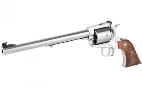 Ruger Super Blackhawk Standard, Single Action, Revolver, 44 Magnum, 10.5" Barrel, Stainless Steel, Satin Finish, Silver, Hardwood Grips, Adjustable Rear & Ramp Front Sight, 6 Rounds 00806