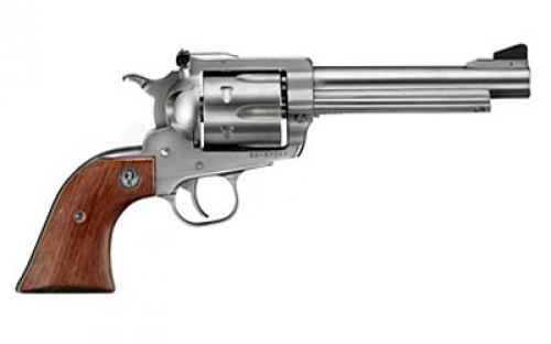 Ruger Super Blackhawk Standard, Single Action, Revolver, 44 Magnum, 5.5 Barrel, Stainless Steel, Satin Finish, Silver, Hardwood Grips, Adjustable Rear & Ramp Front Sight, 6 Rounds 00811
