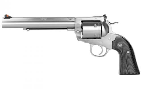 Ruger Super Blackhawk Bisley Hunter, Single Action, Revolver, 44 Magnum, 7.5 Barrel, Stainless Steel, Satin Finish, Silver, Black Laminate Grips, Adjustable Rear & Ramp Front Sight, 6 Rounds 00862