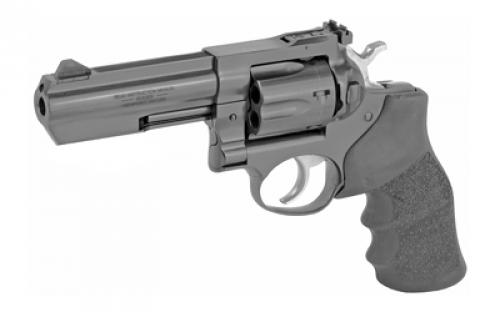 Ruger GP100 Standard, Double Action, Revolver, 357 Magnum, 4.2" Barrel, Alloy Steel, Blued Finish, Hogue Monogrip, Ramp Front and Adjustable Rear Sights, 6 Rounds, GP-141 01702