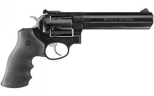 Ruger GP100 Standard, Double Action, Revolver, 357 Magnum, 6 Barrel, Alloy Steel, Blued Finish, Hogue Monogrip, Ramp Front and Adjustable Rear Sights, 6 Rounds, GP-161 01704