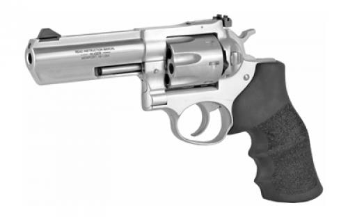 Ruger GP100 Standard, Double Action, Revolver, 357 Magnum, 4.2" Barrel, Stainless Steel, Satin Finish, Silver, Hogue Monogrip, Ramp Front and Adjustable Rear Sights, 6 Rounds, BLEM (Missing Front Sight) 01705