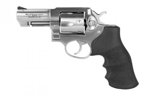 Ruger GP100 Standard, Double Action, Revolver, 357 Magnum, 3" Barrel, Stainless Steel, Satin Finish, Silver, Hogue Monogrip, Ramp Front and Integral Rear Sights, 6 Rounds, KGPF-331 01715