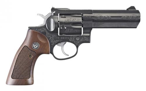 Ruger GP100, TALO Edition, Double Action, Revolver, 357 Magnum, 4.2 Barrel, Steel, Blued Finish, Hardwood Grip, Ramp Front and Adjustable Rear Sights, 6 Rounds, Engraved 01783