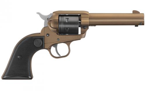 Ruger Wrangler, Single Action Only, Revolver, 22LR, 4.62 Barrel, Aluminum Alloy, Cerakote Finish, Burnt Bronze, Checkered Synthetic Grips, Integral Notch Rear Sight/Blade Front Sight, Transfer Bar Safety, 6 Rounds 02004