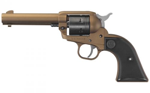 Ruger Wrangler, Single Action Only, Revolver, 22LR, 4.62" Barrel, Aluminum Alloy, Cerakote Finish, Burnt Bronze, Checkered Synthetic Grips, Integral Notch Rear Sight/Blade Front Sight, Transfer Bar Safety, 6 Rounds 02004