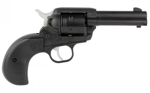 Ruger Wrangler Birdshead, Single Action Only, Revolver, 22LR, 3.75" Barrel, Aluminum Alloy, Cerakote Finish, Black, Birdshead Synthetic Grips, Integral Notch Rear Sight/Blade Front Sight, Transfer Bar Safety, 6 Rounds 02015