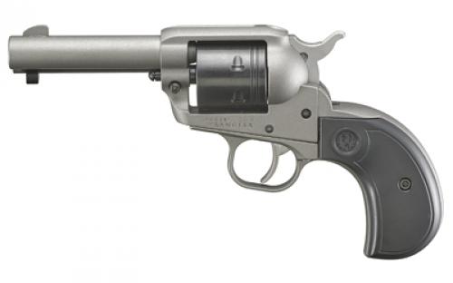 Ruger Wrangler Birdshead, Single Action Only, Revolver, 22LR, 3.75 Barrel, Aluminum Alloy, Cerakote Finish, Silver, Birdshead Synthetic Grips, Integral Notch Rear Sight/Blade Front Sight, Transfer Bar Safety, 6 Rounds 02016
