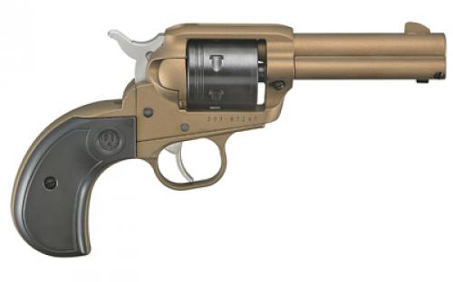 Ruger Wrangler Birdshead, Single Action Only, Revolver, 22LR, 3.75" Barrel, Aluminum Alloy, Cerakote Finish, Burnt Bronze, Birdshead Synthetic Grips, Integral Notch Rear Sight/Blade Front Sight, Transfer Bar Safety, 6 Rounds 02017