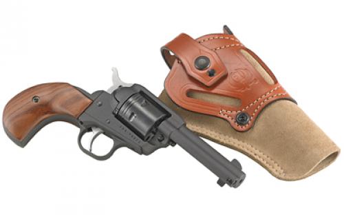 Ruger Wrangler, TALO, Single Action Only, Revolver, 22 LR, 3.75 Barrel, Alloy, Cobalt Frame, Wood Grips, Internal Notch Rear Sight, Blade Front Sight, 6 Round, DeSantis Wild Hog Holster Included, 30oz 02030