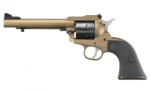 Ruger Super Wrangler, Revolver, Single Action, 22 LR/22 WMR, 5.5 Barrel, Cerakote Finish, Bronze, Synthetic Grips, Adjustable Sights, 6 Rounds, 2 Cylinders, (1)-22WMR and (1)-22LR 2034