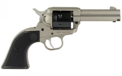 Ruger Wrangler, Single Action Only, Revolver, 22LR, 3.75" Barrel, Aluminum Alloy Frame, Cerakote Finish, Silver, Black Synthetic Grips, Integral Notch Rear Sight/Blade Front Sight, Transfer Bar Safety, 6 Rounds 2053