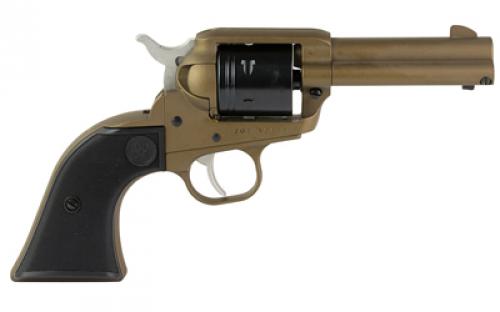Ruger Wrangler, Single Action Only, Revolver, 22LR, 3.75" Barrel, Aluminum Alloy Frame, Cerakote Finish, Burnt Bronze, Black Synthetic Grips, Integral Notch Rear Sight/Blade Front Sight, Transfer Bar Safety, 6 Rounds 2054