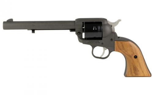 Ruger Wrangler, TALO Edition, Single Action, Revolver, 22LR, 6.5 Barrel, Alloy, Cerakote Finish, Cobalt, Walnut Grips, Blade Front and Integral Rear Sights, 6 Rounds, DeSantis Wild Hog Holster Included 02057
