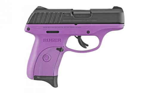 Ruger EC9s, TALO Edition, Striker Fired, Semi-automatic, Polymer Frame Pistol, Compact, 9MM, 3.1 Barrel, Cerakote Finish, Purple, Integral Fixed Sights, 7 Rounds, 1 Magazine 03287