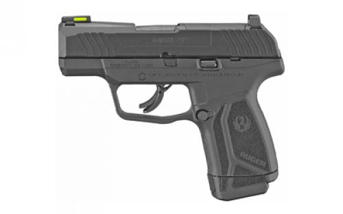 Ruger MAX-9, Striker Fired, Semi-automatic, Polymer Frame Pistol, Sub-Compact, 9MM, 3.20 Barrel, Black Oxide Finish, Front TFO Night Sight, Optics Ready, No Thumb Safety, 2 Magazines, (1)-12 Rounds and (1)-10 Rounds 03503
