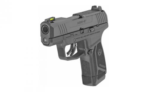 Ruger MAX-9, Striker Fired, Semi-automatic, Polymer Frame Pistol, Sub-Compact, 9MM, 3.20" Barrel, Black Oxide Finish, Front TFO Night Sight, Optics Ready, No Thumb Safety, 2 Magazines, (1)-12 Rounds and (1)-10 Rounds 03503