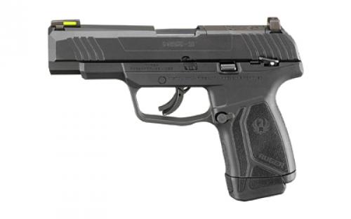 Ruger MAX-9, Striker Fired, Semi-automatic, Polymer Frame Pistol, Sub-Compact, 9MM, 4 Barrel, Black Oxide Finish, Front TFO Night Sight, Optics Ready, No Thumb Safety, 2 Magazines, (1)-12 Rounds and (1)-10 Rounds 03507