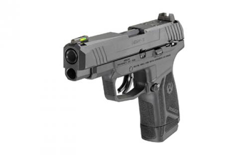 Ruger MAX-9, Striker Fired, Semi-automatic, Polymer Frame Pistol, Sub-Compact, 9MM, 4" Barrel, Black Oxide Finish, Front TFO Night Sight, Optics Ready, No Thumb Safety, 2 Magazines, (1)-12 Rounds and (1)-10 Rounds 03507