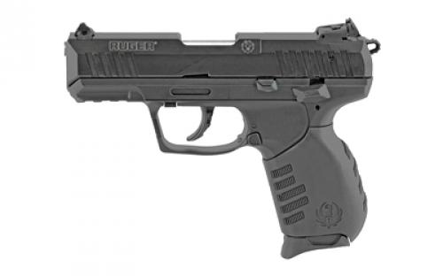 Ruger SR22, Double Action/Single Action, Semi-automatic, Polymer Frame Pistol, Compact, 22LR, 3.5 Barrel, Anodized Finish, Black, Black Rubber Grip, 3 Dot Adjustable Sights, 10 Rounds, 2 Magazines 03600
