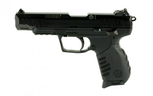 Ruger SR22, Double Action/Single Action, Semi-automatic, Polymer Frame Pistol, Full Size, 22LR, 4.5 Barrel, Anodized Finish, Black, Black Rubber Grip, 3 Dot Adjustable Sights, 10 Rounds, 2 Magazines 03620