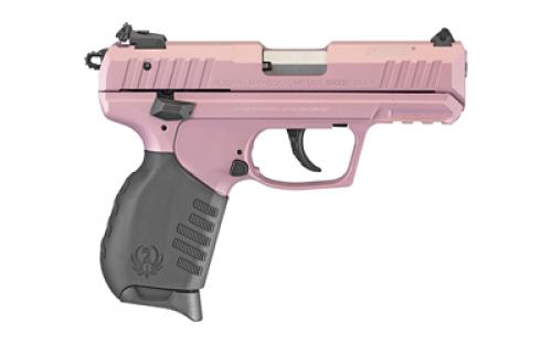 Ruger SR22, TALO Edition, Pistol, Semi-automatic, Polymer Frame Pistol, Compact, 22LR, 3.5 Barrel, Cerakote Finish, Rose Gold, Black Rubber Grip, Adjustable Rear Sight, Ambidextrous Safety, 10 Rounds, 2 Magazines, Ambidextrous 03647
