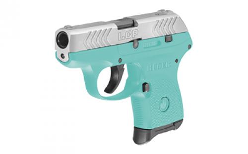 Ruger LCP, TALO Edition, Double Action Only, Semi-automatic, Polymer Frame Pistol, Sub-Compact, 380 ACP, 2.75" Barrel, Nickel Finish, Turquoise, Integral Fixed Sights, 6 Rounds, 1 Magazine 03745