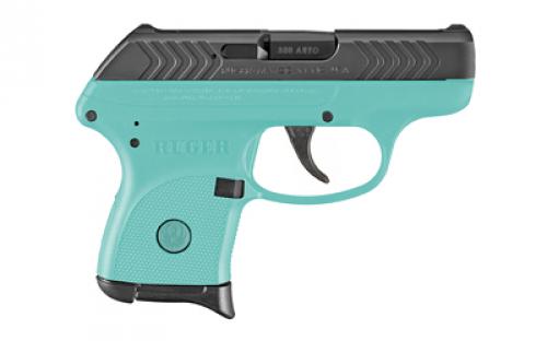 Ruger LCP, TALO Edition, Double Action Only, Semi-automatic, Polymer Frame Pistol, Sub-Compact, 380 ACP, 2.75" Barrel, Black Oxide Slide Finish, Turquoise Frame, Integral Fixed Sights, 6 Rounds, 1 Magazine 03746