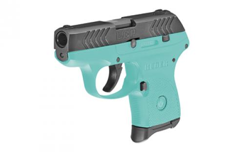 Ruger LCP, TALO Edition, Double Action Only, Semi-automatic, Polymer Frame Pistol, Sub-Compact, 380 ACP, 2.75" Barrel, Black Oxide Slide Finish, Turquoise Frame, Integral Fixed Sights, 6 Rounds, 1 Magazine 03746