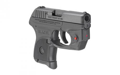 Ruger LCP, Double Action Only, Semi-automatic, Polymer Frame Pistol, Sub-Compact, 380 ACP, 2.75" Barrel, Blued Finish, Integral Fixed Sights, 6 Rounds, 1 Magazine, Viridian E-Series Laser 03752