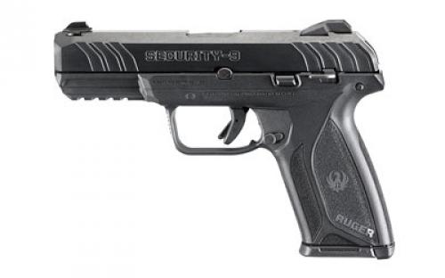 Ruger Security-9, Double Action, Semi-automatic, Polymer Frame Pistol, Full Size, 9MM, 4 Barrel, Blued Finish, 3 Dot Drift-Adjustable Sights, Manual Safety and Integrated Trigger Safety, 10 Rounds, 2 Magazines, Right Hand 03811