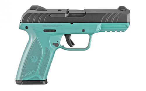 Ruger Security-9, TALO Edition, Striker Fired, Semi-automatic, Polymer Frame Pistol, Full Size, 9MM, 4 Barrel, Black Oxide Finish, Turquoise, Fixed Front and Drift-Adjustable Rear Sights, Manual Safety and Integrated Trigger Safety, 15 Rounds, Right Hand 03821