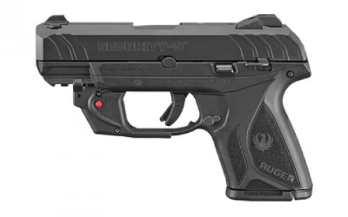 Ruger Security-9, Striker Fired, Semi-automatic, Polymer Frame Pistol, Full Size, 9MM, 4 Barrel, Black Oxide Finish, Black, 3 Dot Drift-Adjustable Sights, Manual Safety and Integrated Trigger Safety, 10 Rounds, Viridian E-Series Laser, Right Hand 03830