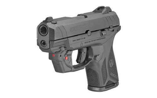 Ruger Security-9, Striker Fired, Semi-automatic, Polymer Frame Pistol, Full Size, 9MM, 4" Barrel, Black Oxide Finish, Black, 3 Dot Drift-Adjustable Sights, Manual Safety and Integrated Trigger Safety, 10 Rounds, Viridian E-Series Laser, Right Hand 03830