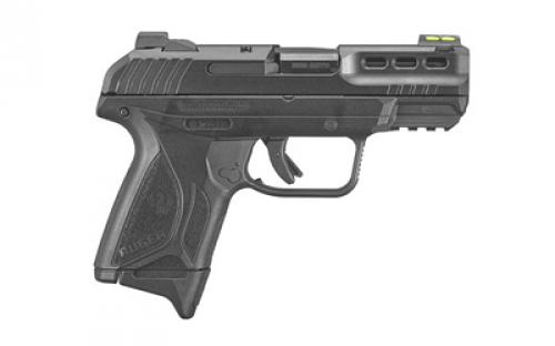 Ruger Security-380, Double Action, Semi-automatic, Polymer Frame Pistol, Compact, 380 ACP, 3.42 Barrel, Black Oxide Finish, Fiber Optic Front and Drift Adjustable Rear Sights, Manual Safety and Integrated Trigger Safety, 10 Rounds, 2 Magazines 03855