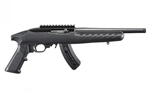 Ruger 22 Charger, Pistol, Semi-automatic, 22LR, 10 Barrel, Threaded Barrel, Alloy Steel, Matte Finish, Black, Polymer Pistol Grip, Black Polymer Stock, Picatinny Rail Installed, 15 Rounds, Includes Adjustable Bipod 04923