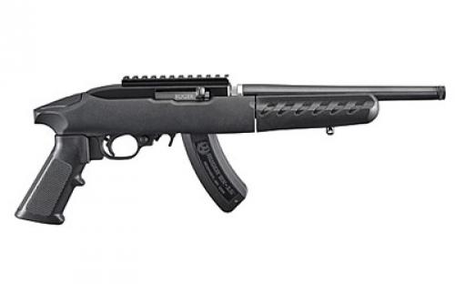 Ruger 22 Charger Takedown, Pistol, Semi-automatic, 22LR, 10 Barrel, Threaded Barrel, Alloy Steel, Matte Finish, Black, Polymer Pistol Grip, Black Polymer Takedown Stock, Picatinny Rail Installed, 15 Rounds, Includes Adjustable Bipod 04924
