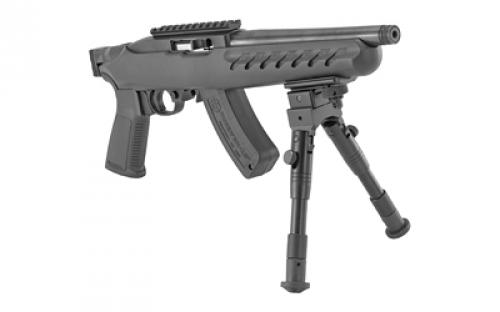 Ruger 22 Charger w/ Railed Brace Mount, Pistol, Semi-automatic, 22LR, 8" Barrel, Threaded Barrel, Alloy Steel, Matte Finish, Black, Polymer Pistol Grip, Black Polymer Stock with Picatinny Rail Brace Mount, Picatinny Rail Installed, 15 Rounds, Includes Adjustable Bipod 04938