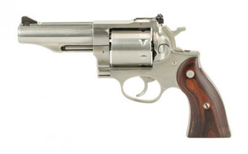 Ruger Redhawk, Double Action, Revolver, 357 Magnum, 4.2 Barrel, Stainless Steel, Satin Finish, Silver, Hardwood Grips, Adjustable Rear Sight, 8 Rounds 05059