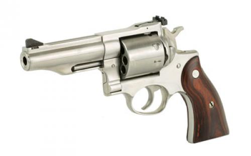 Ruger Redhawk, Double Action, Revolver, 357 Magnum, 4.2" Barrel, Stainless Steel, Satin Finish, Silver, Hardwood Grips, Adjustable Rear Sight, 8 Rounds 05059