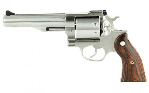 Ruger Redhawk, Double Action, Revolver, 357 Magnum, 5.5 Barrel, Stainless Steel, Satin Finish, Silver, Hardwood Grips, Adjustable Rear Sight, 8 Rounds 05060