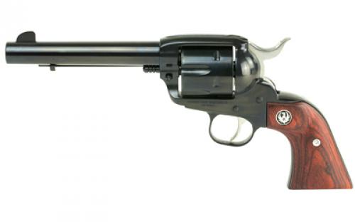 Ruger Vaquero Blued, Single Action, Revolver, 45 Long Colt, 5.5 Barrel, Alloy Steel, Blued Finish, Hardwood Grips, Blade Front and Integral Rear Sights, 6 Rounds 05101