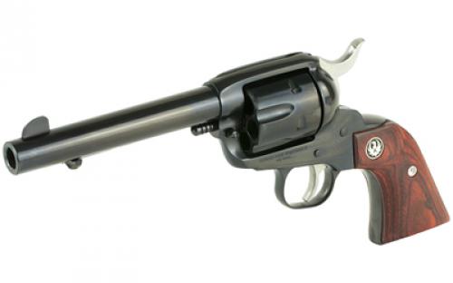 Ruger Vaquero Blued, Single Action, Revolver, 45 Long Colt, 5.5" Barrel, Alloy Steel, Blued Finish, Hardwood Grips, Blade Front and Integral Rear Sights, 6 Rounds 05101