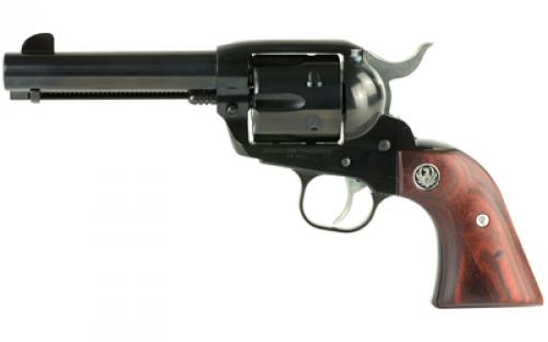 Ruger Vaquero Blued, Single Action, Revolver, 45 Long Colt, 4.6 Barrel, Alloy Steel, Blued Finish, Hardwood Grips, Blade Front and Integral Rear Sights, 6 Rounds 05102