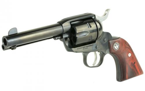 Ruger Vaquero Blued, Single Action, Revolver, 45 Long Colt, 4.6" Barrel, Alloy Steel, Blued Finish, Hardwood Grips, Blade Front and Integral Rear Sights, 6 Rounds 05102